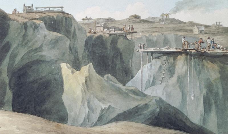 watercolour painting of opencast